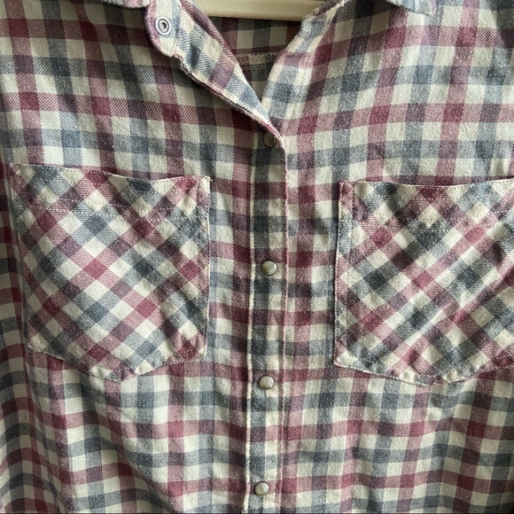 Forever 21 Faded Red and Grey Flannel Women's Small - Picture 3 of 6